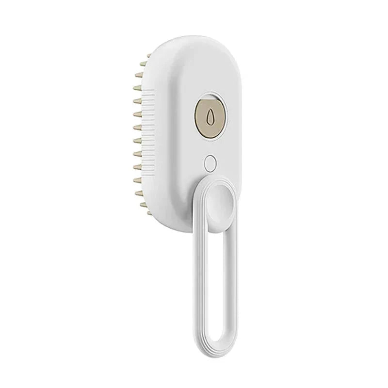 Escova a vapor elétrica para pets — variante na cor branca