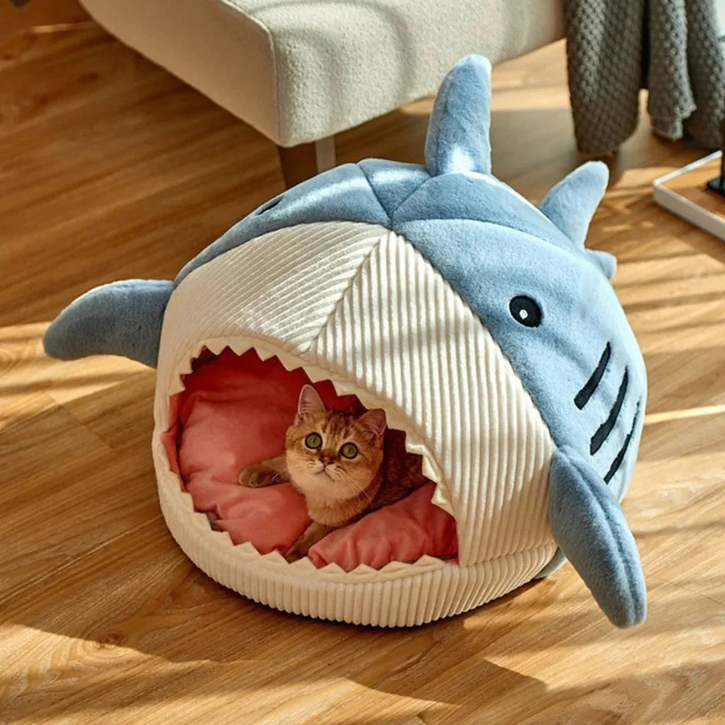 Cama pet tubarão de pelúcia — vista 6