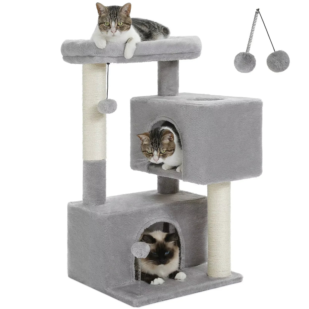 Árvore para gatos grandes — variante na cor cinza