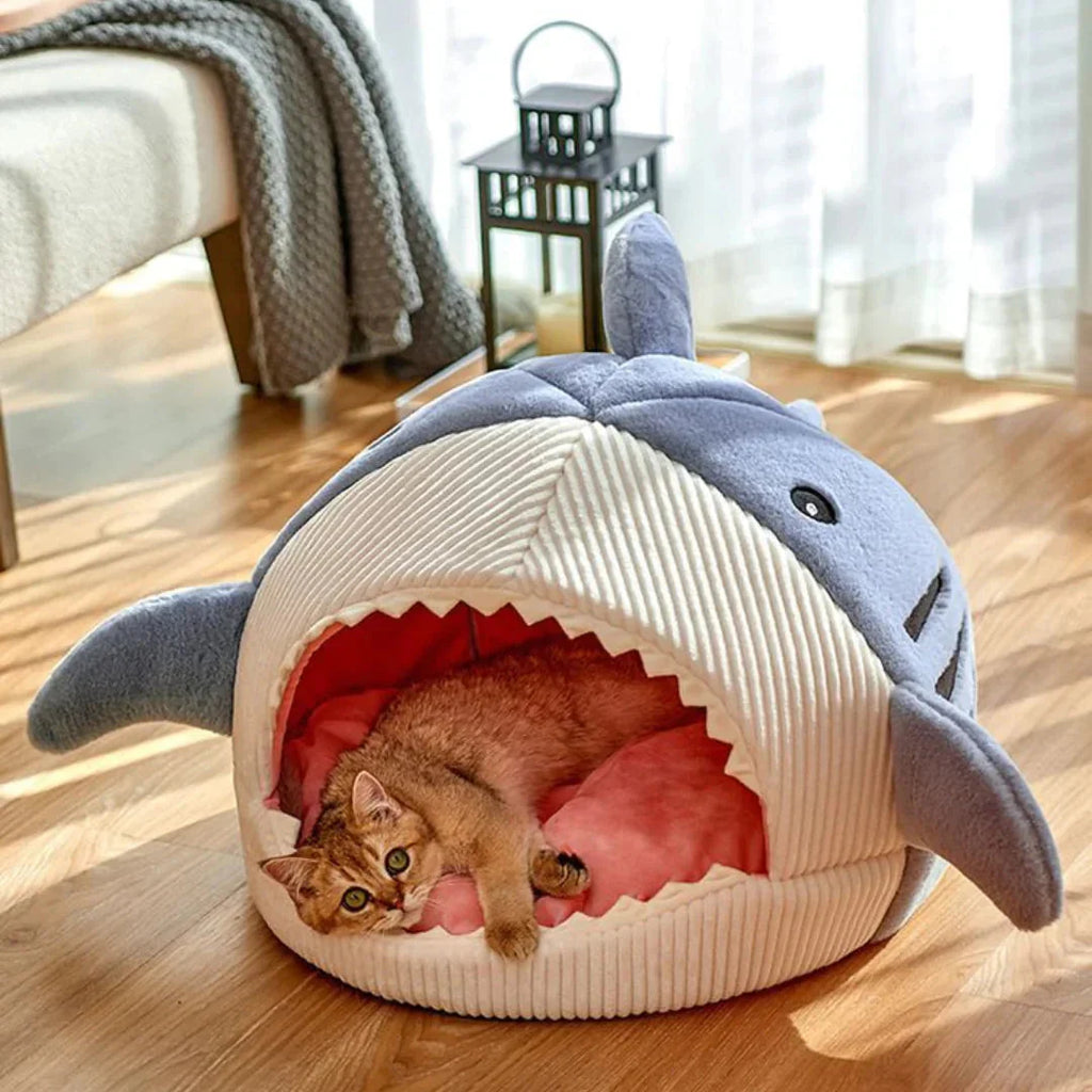 Cama pet tubarão de pelúcia — vista 5