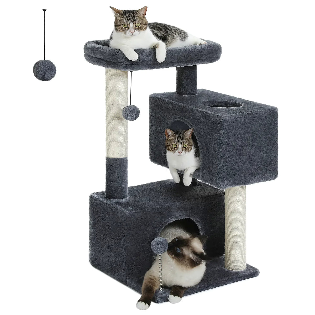 Árvore para gatos grandes — variante na cor preta