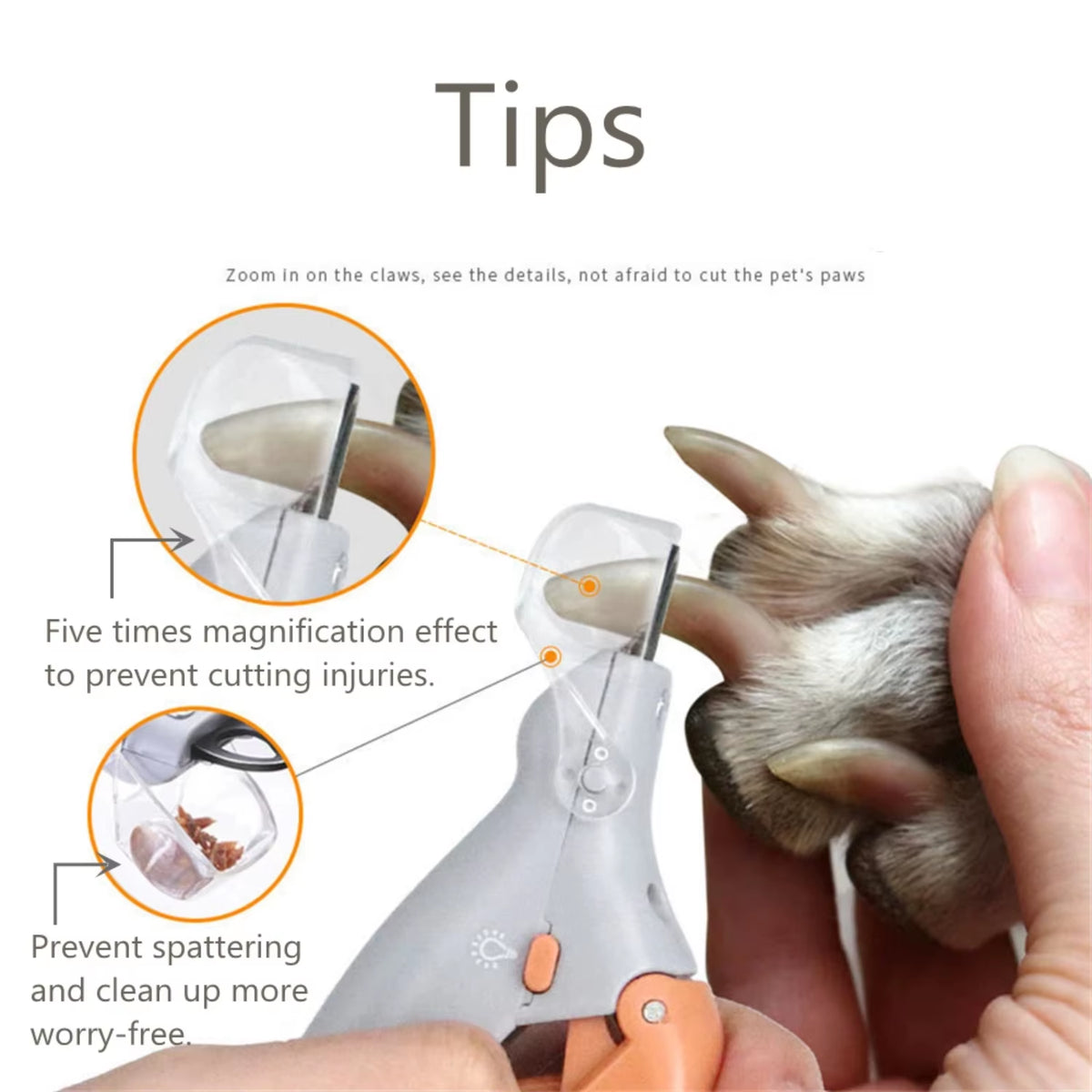 Pet Dog Nail Clipper Scissors Pet Cat Nail Cutter Toe Claw Clippers Scissor LED Light Nail Trimmer Pet Supplies Clippers for Men