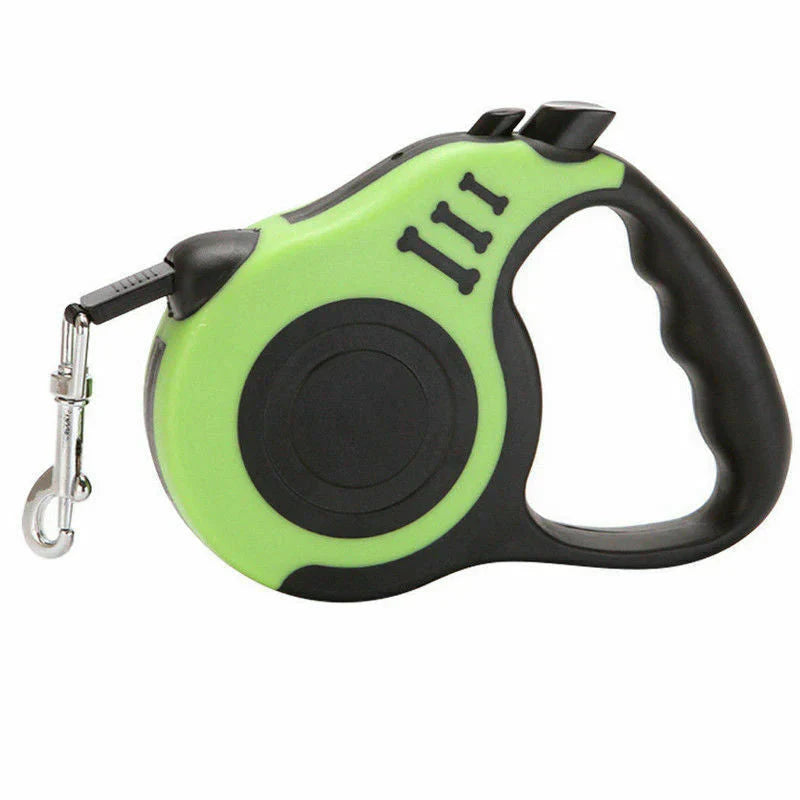 Guia retrátil automática para cães — variante na cor verde clara