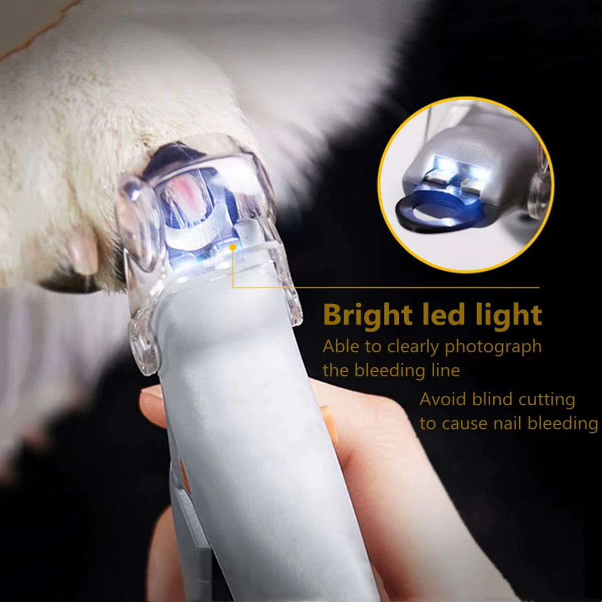 Pet Dog Nail Clipper Scissors Pet Cat Nail Cutter Toe Claw Clippers Scissor LED Light Nail Trimmer Pet Supplies Clippers for Men